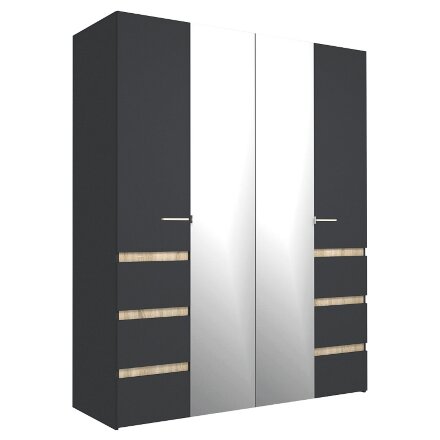 Шкаф 4-дверный 8 Анона, Антрацит 