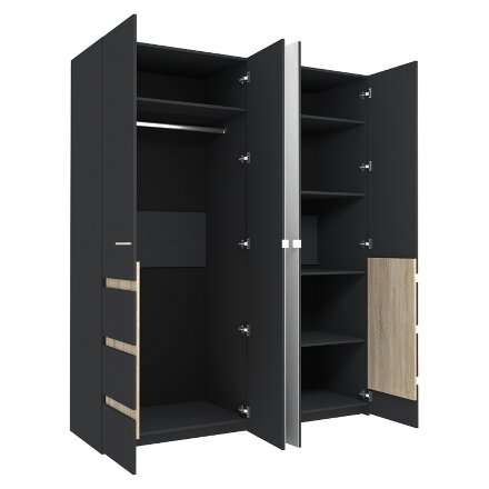 Шкаф 4-дверный 8 Анона, Антрацит 