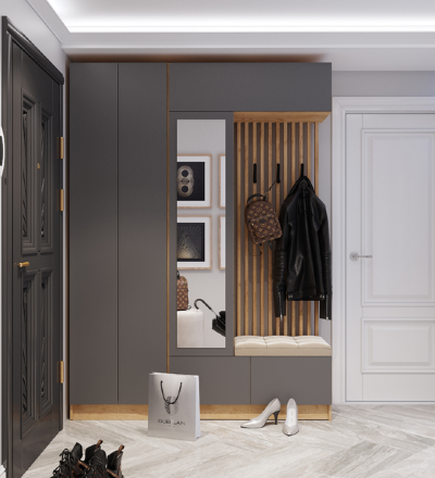 Торцевое завершение Руэлла, Крафт золотой/Графит серый 