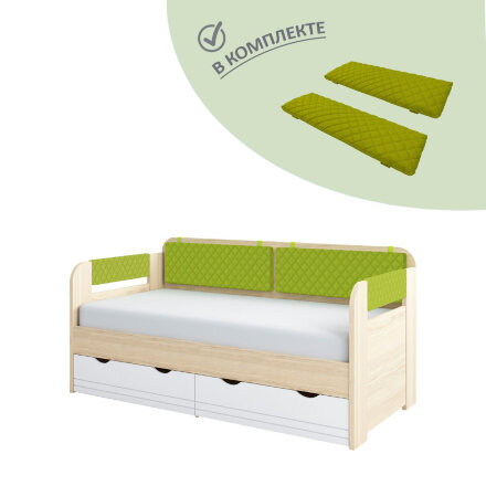 Кровать с комплектом подушек №800.4 Стиль, Лайм 