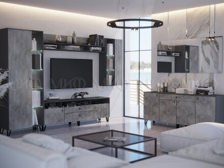 Шкаф навесной Оливия, мрамор глянец 