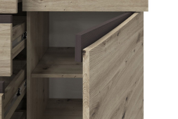 Комод 6 ящиков Тиана, Дуб Бонифаций/Вольфрам